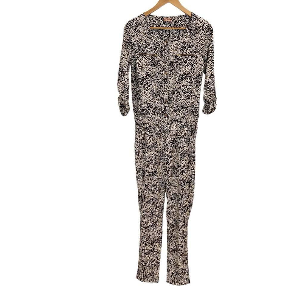 Only Pippa jumpsuit lightweight gold hardware animal print black white NWT - Picture 7 of 16